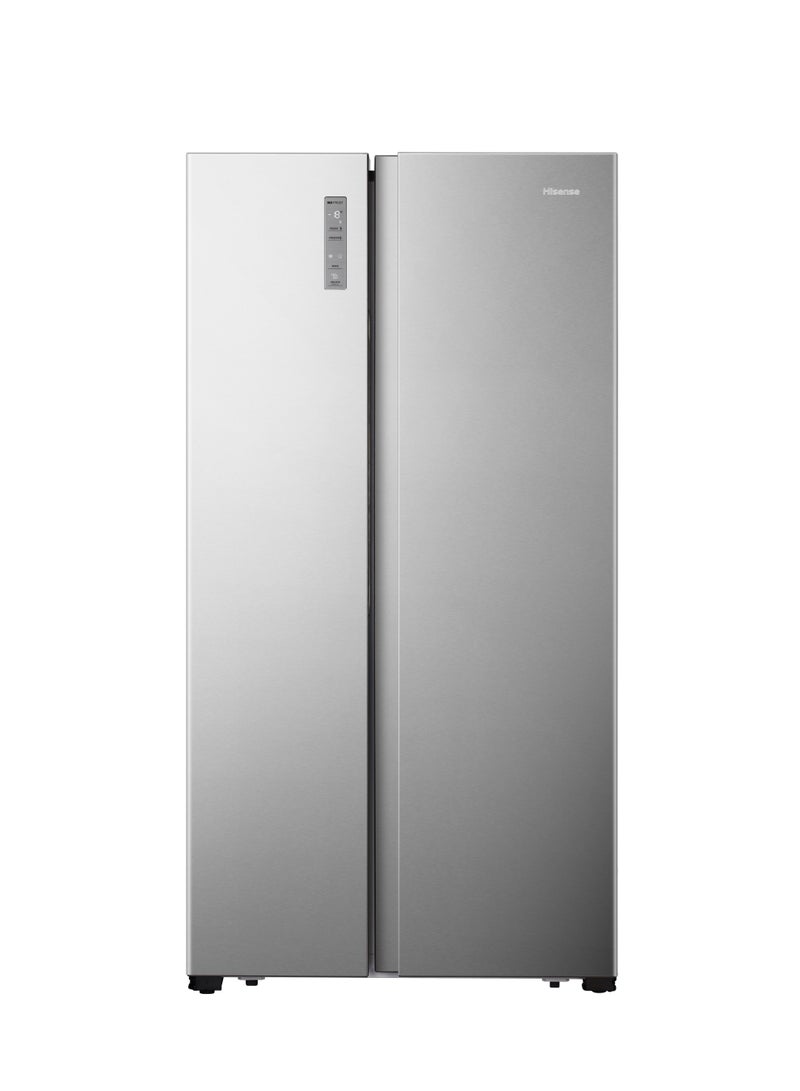 هايسنس Hisense 532 Lt 18.8 CuFt Side By Side Refrigerator, Inverter Compressor Tech, Total Auto Defrost, Maximum Capacity, Premium Grey RS3P558NAIC silver - Image 1