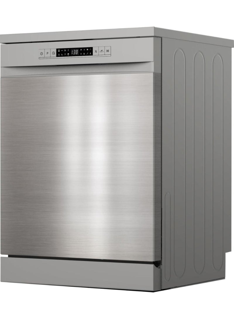 هايسنس غسالة صحون هايسنس 6 برامج 13 مكان، موفرة للطاقة، فلتر تنظيف ذاتي، مستويين، فضي - Image 2