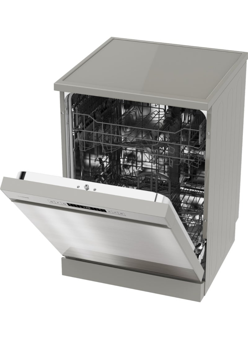 هايسنس غسالة صحون هايسنس 6 برامج 13 مكان، موفرة للطاقة، فلتر تنظيف ذاتي، مستويين، فضي - Image 3