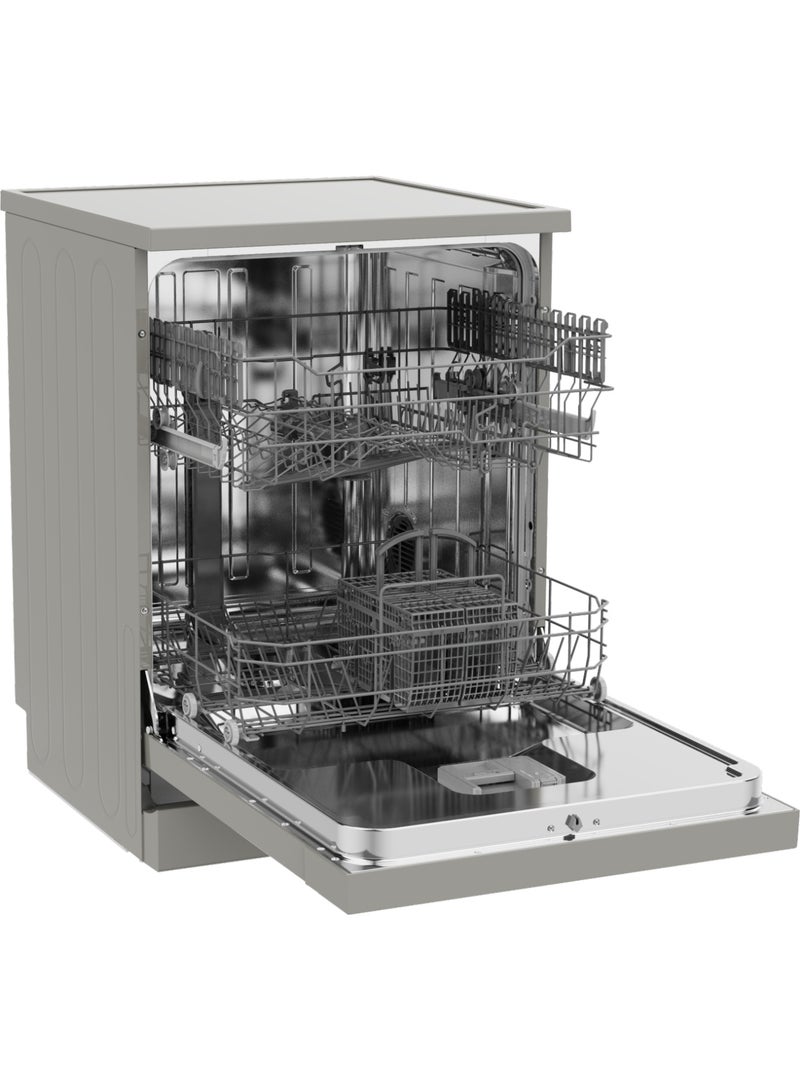 هايسنس غسالة صحون هايسنس 6 برامج 13 مكان، موفرة للطاقة، فلتر تنظيف ذاتي، مستويين، فضي - Image 4