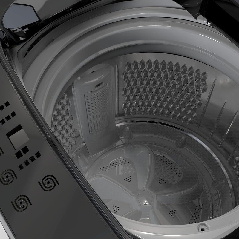 Hoover 12 kg TopLoadingWashing Machine-QuickWash,Soft Closing Door,Detergent Drawer,PowerOff Memory,StainlessSteel Drum,Drum Clean,Rust-Proof Cabinet,With Pump,ChildLock,1-YearWarranty Grey 12 kg HTL-M12-G grey - Image 5