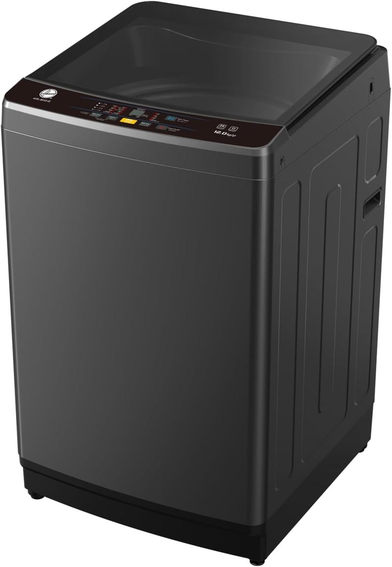 Hoover 12 kg TopLoadingWashing Machine-QuickWash,Soft Closing Door,Detergent Drawer,PowerOff Memory,StainlessSteel Drum,Drum Clean,Rust-Proof Cabinet,With Pump,ChildLock,1-YearWarranty Grey 12 kg HTL-M12-G grey - Image 2