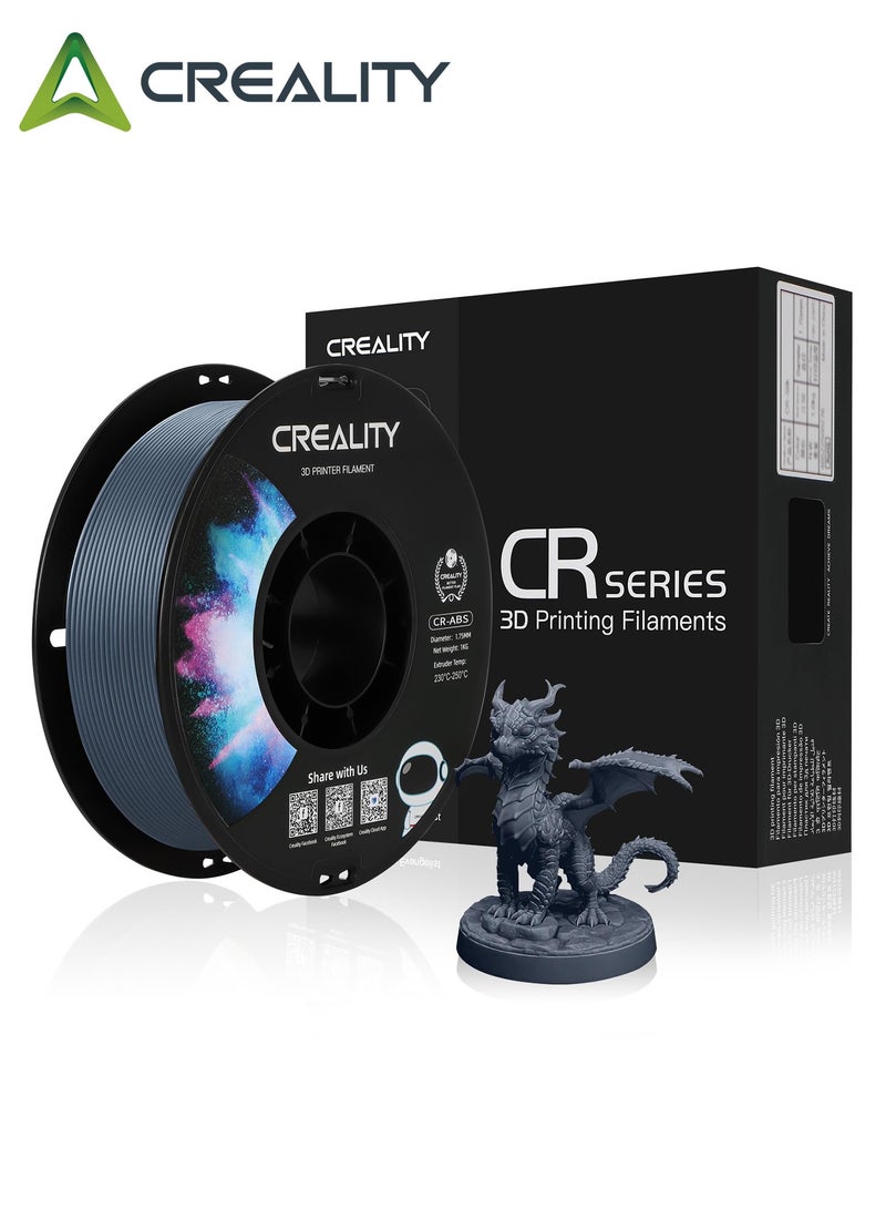 Creality 3D Official CR-ABS Filament 1.75mm 3D Printer Filament, 1kg (2.2lb) Neatly Wound Spool, Dimensional Accuracy ±0.03mm, Fit for Ender, Bambu Lab, Anycubic,ELEGOO FDM Printers, Grey CR-ABS-Grey 1KG - Image 1