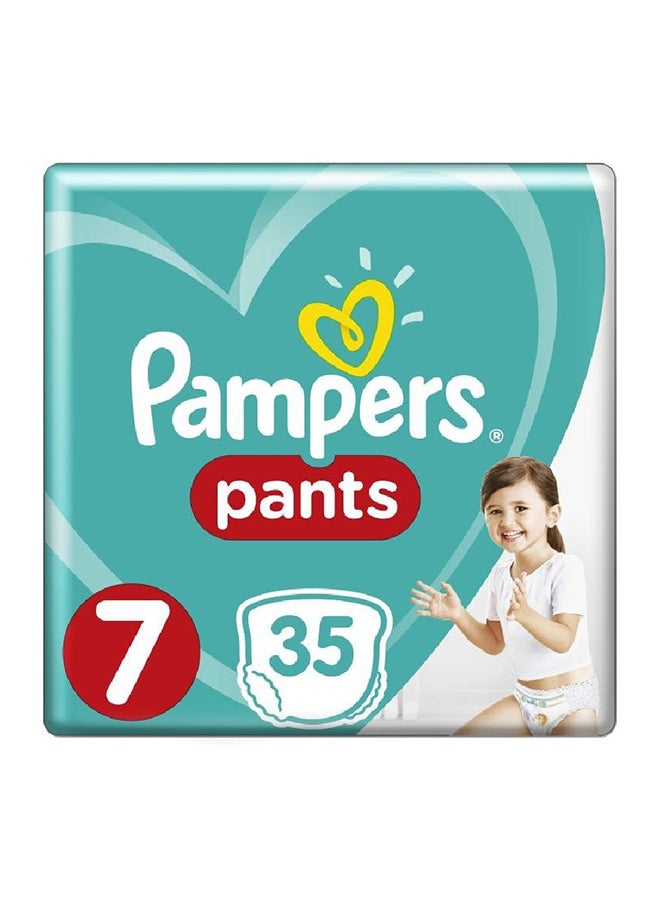 بامبرز حفاضات بامبرز بانتس للأطفال، الحجم 7، +17 كجم، 35 حفاضة