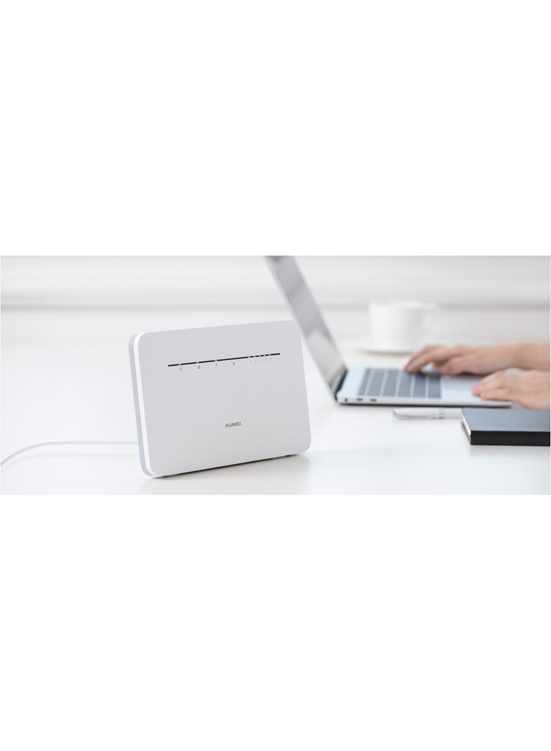 HUAWEI Renewed - 4G Router 3 PRO LTE CAT7 Up to 300Mbps Dual-band Smart Wi-Fi (2.4 GHz and 5 GHz) for Stable And Fast Wireless Connectivity. With The Capability To Connect Up To 64 Devices Simultaneously, It's Suitable For Environments With Multiple Users White Supports Only STC SIM Card - B535 - 932 | white - Image 2