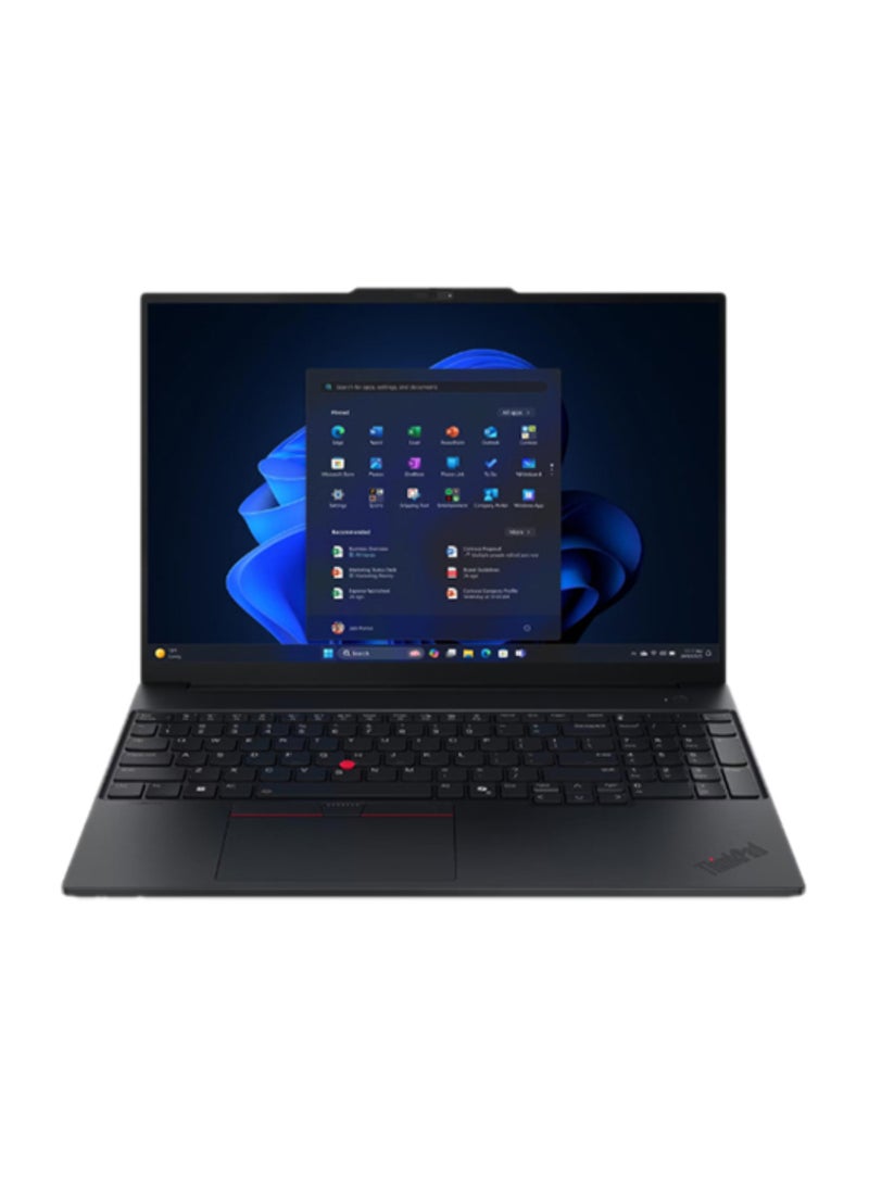 لينوفو لابتوب ثينك باد E16 الجيل الثالث بشاشة WUXGA مقاس 16 بوصة (1920x1200)، مع معالج كور ألترا 7-255H/ذاكرة RAM سعة 16 جيجابايت DDR5/قرص SSD سعة 512 جيجابايت/رسومات إنتل آرك 140T المدمجة/نظام DOS (بدون ويندوز) - Image 1