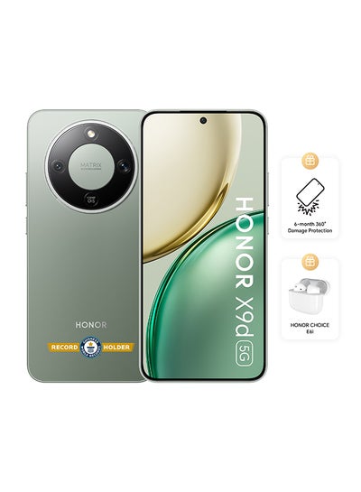 Honor X9d Dual SIM 5G 12GB RAM 256GB Forest Green With Free Choice E6i Earbuds and 6 Month Damage Insurance