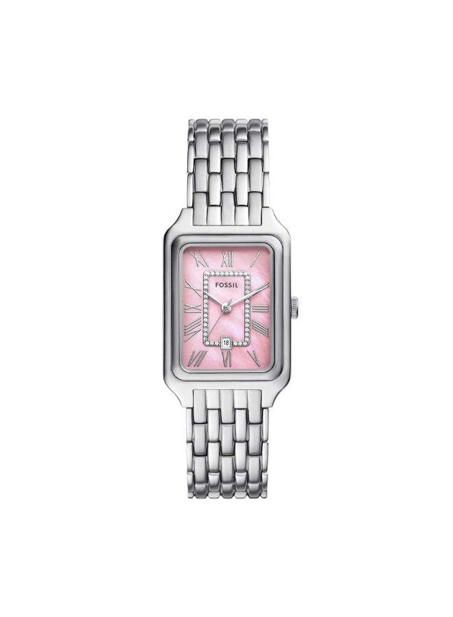 فوسيل ساعة كواتز راكيل النسائية من فوسيل - فضي/وردي - Image 1