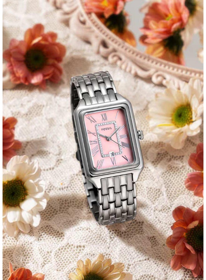 فوسيل ساعة كواتز راكيل النسائية من فوسيل - فضي/وردي - Image 5