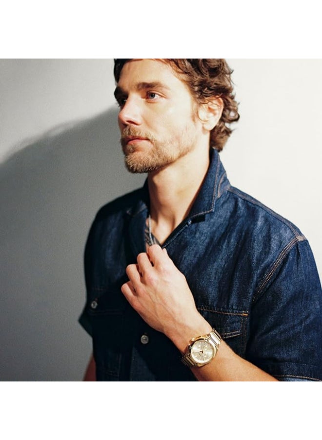 فوسيل Men's Fossil Men's Everett Chronograph Gold-Tone Watch - Image 5