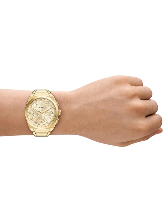 فوسيل Men's Fossil Men's Everett Chronograph Gold-Tone Watch - Image 4