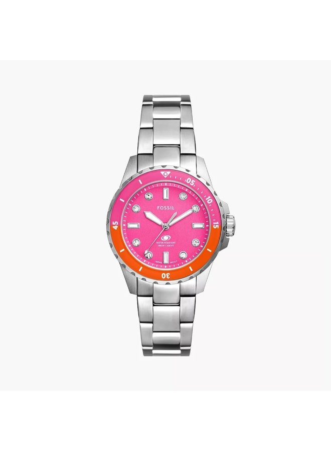 FOSSIL Women's Fossil Women's Pink Dial Analog Quartz Watch - Image 1