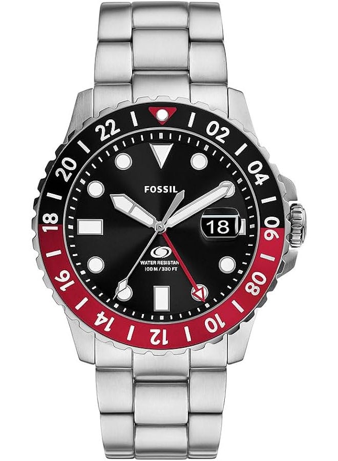 FOSSIL Men's Fossil Men's Blue GMT Stainless Steel Watch - Image 1