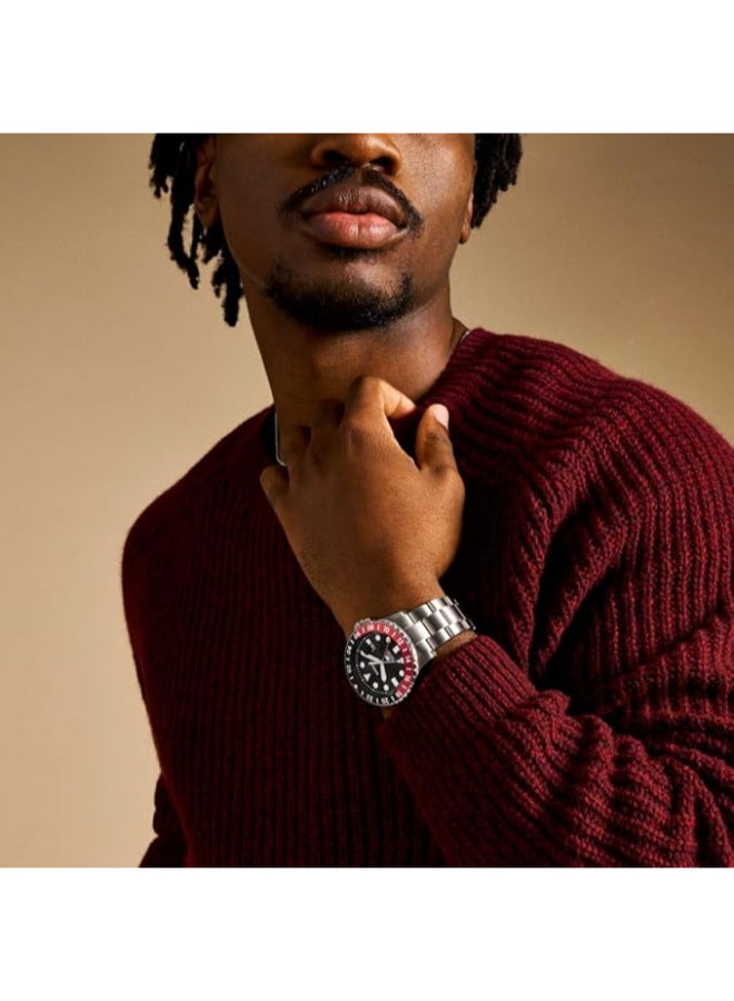 FOSSIL Men's Fossil Men's Blue GMT Stainless Steel Watch - Image 3