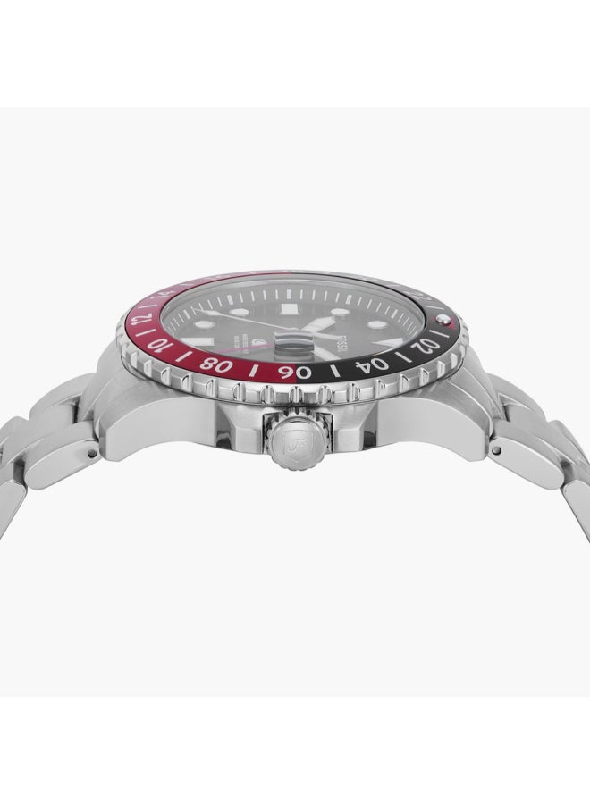 FOSSIL Men's Fossil Men's Blue GMT Stainless Steel Watch - Image 4