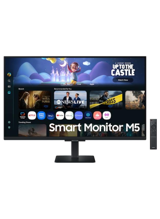Samsung 32 inch Smart Monitor M5 FHD, (Work & Entertainment) Smart TV Apps, Knox Security, Gaming Hub, Adaptive Sound, Screen Mirroring, Eye Saver Mode LS32FM500EMXUE black - Image 1