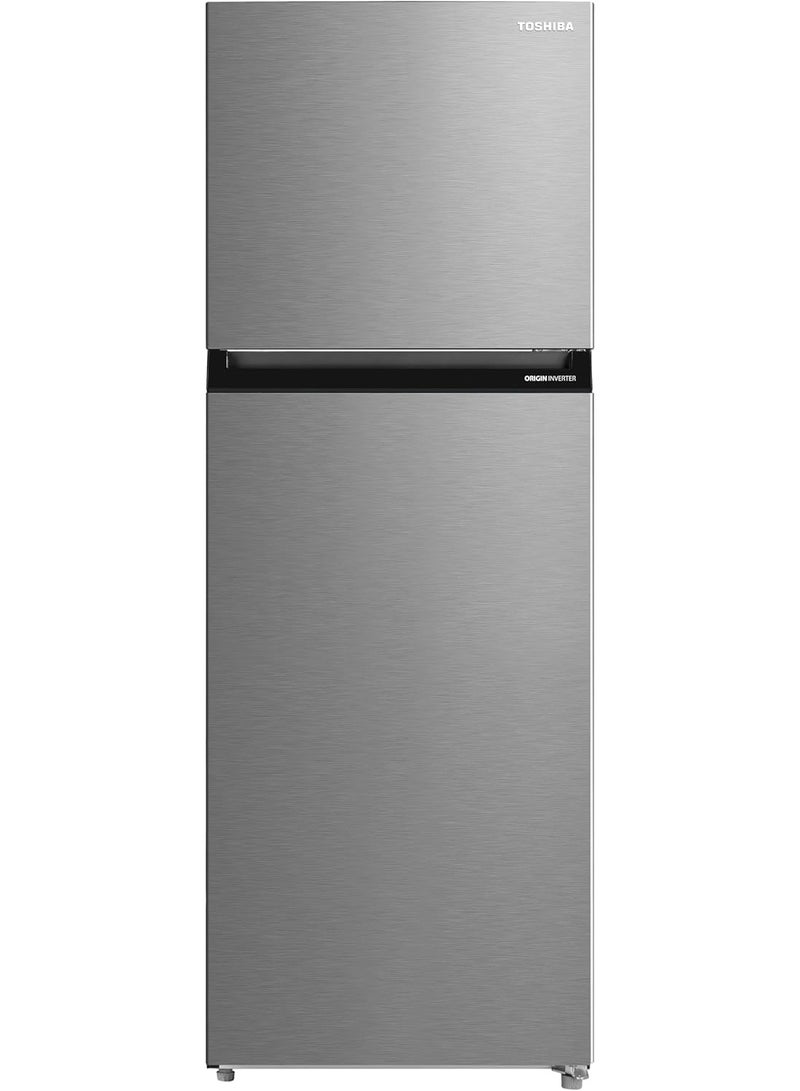 Toshiba refrigerator GR-RT468WE-PMN(57), Origin inverter, Tropical, Cooling zone, Temperature control, Pure bio filter, Humidity control, 338 Liter, Stray Silver (stainless) GR-RT468WE-PMN(57) silver - Image 1