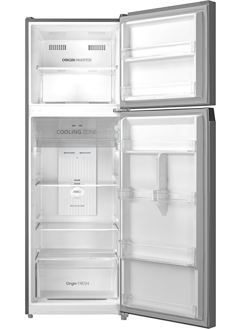 Toshiba refrigerator GR-RT468WE-PMN(57), Origin inverter, Tropical, Cooling zone, Temperature control, Pure bio filter, Humidity control, 338 Liter, Stray Silver (stainless) GR-RT468WE-PMN(57) silver - Image 4