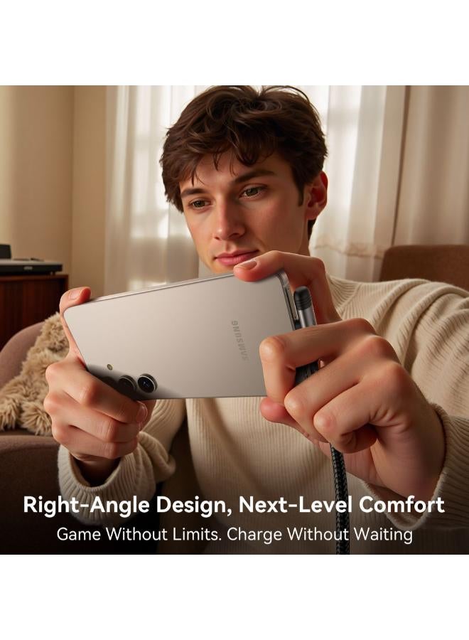 JOYROOM EnjoyX Series 90° 60W Type-C to Type-C Fast Charging Cable  1.2M - black - Image 2