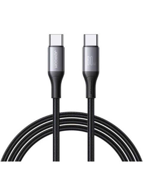 كابل بيانات شحن سريع 60 واط، Type-C إلى Type-C، 1 متر