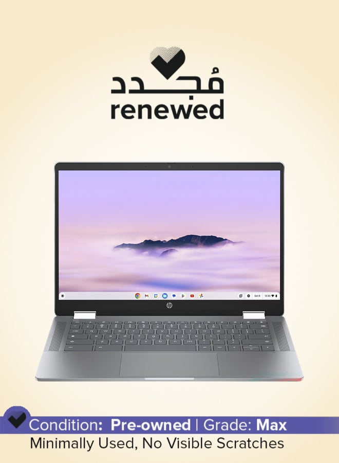HP Renewed - 14B-CD0020CA Laptop With 14-Inch UHD Display,Intel Core i3-N305 Processor/Dual Core/8GB RAM/128GB SSD/Intel UHD 600 Graphics/Chrome OS English/Arabic Grey - Image 1