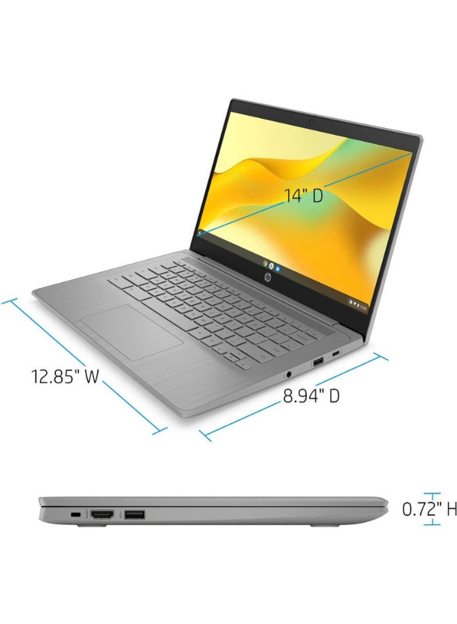HP Renewed - 14-ANE0013DX Laptop With 14-Inch UHD Display,Intel Celeron N4120 Processor/Dual Core/4GB RAM/64GB SSD/Intel UHD 600 Graphics/Chrome OS English/Arabic Grey - Image 5