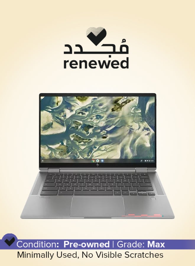 HP Renewed - 14C-CC0013DX Laptop With 14-Inch UHD Display,Intel Core i3-1115G4 Processor/Dual Core/11th Gen/8GB RAM/256GB SSD/Intel UHD 600 Graphics/Chrome OS English/Arabic Grey - Image 1