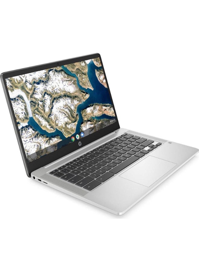 HP Renewed - 14A-NA1093CL Laptop With 14-Inch UHD Display,Intel Celeron N4500 Processor/Dual Core/8GB RAM/128GB SSD/Intel UHD 600 Graphics/Chrome OS English/Arabic Silver - Image 3