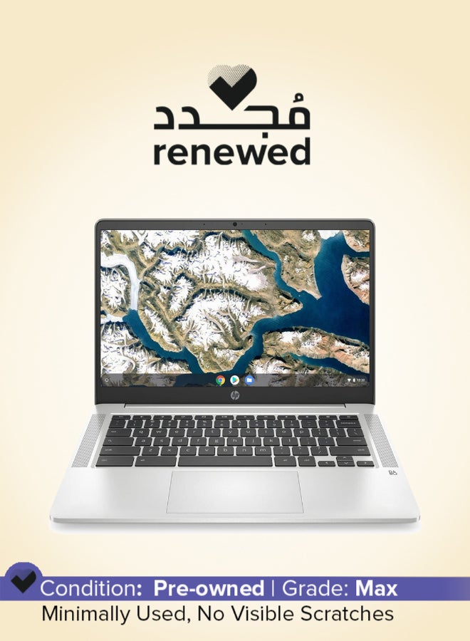 HP Renewed - 14A-NA0131Wm Laptop With 14-Inch UHD Display,Intel Pentium N5030 Processor/Dual Core/4GB RAM/64GB SSD/Intel UHD 600 Graphics/Chrome OS English/Arabic Grey - Image 1