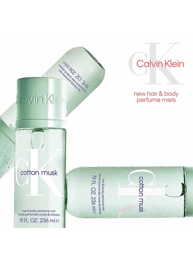 CALVIN KLEIN Cotton Musk Unisex Hair And Body Perfume Mist 236ml - Image 5