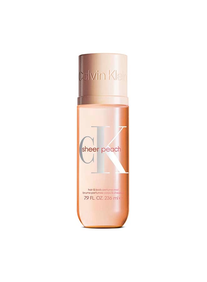 CALVIN KLEIN Sheer Peach Unisex Hair And Body Perfume Mist 236ml - Image 1
