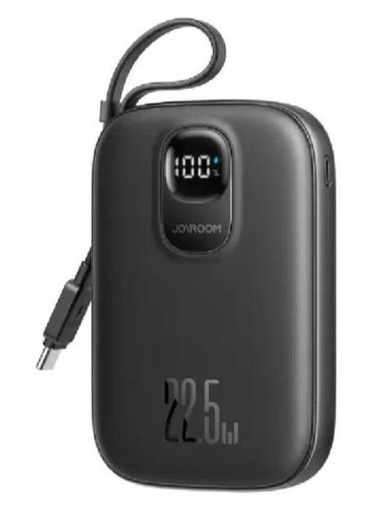 JOYROOM 10000mah 22.5W Fast Charging Power Bank With Type-C Cable - black - Image 1
