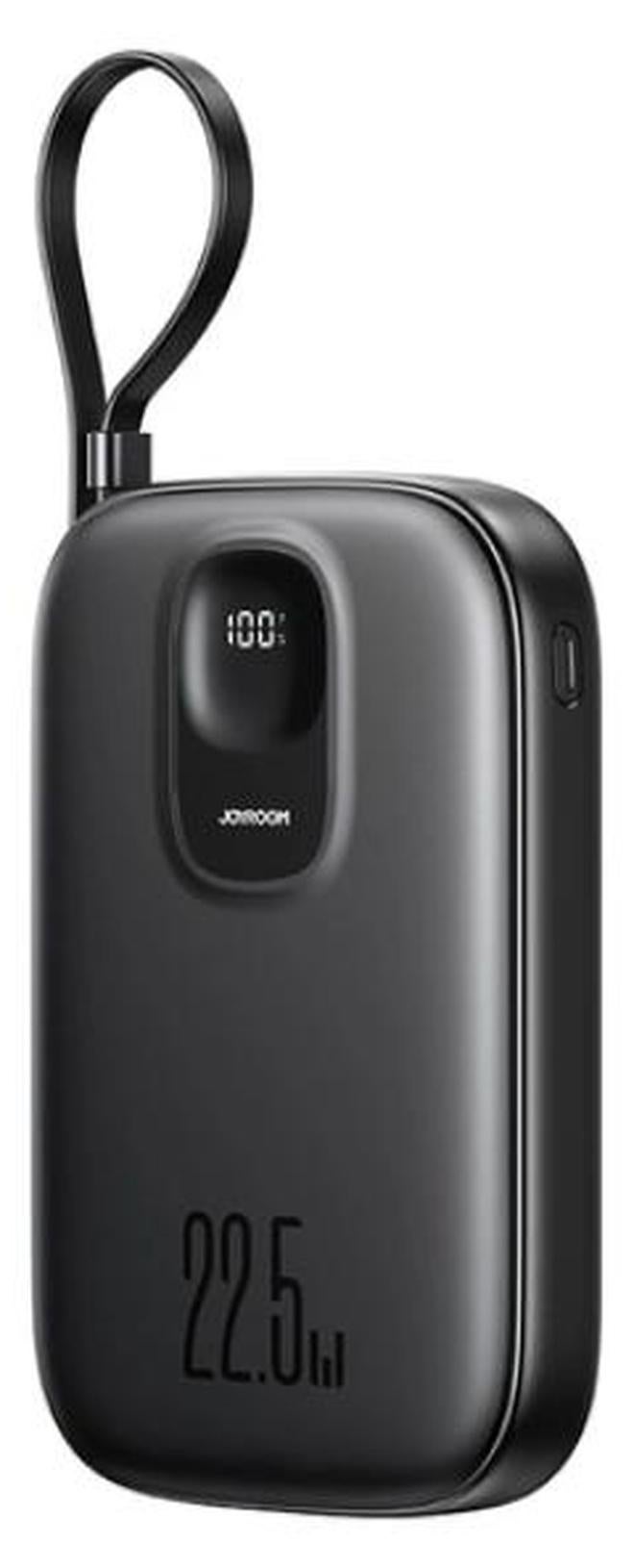 JOYROOM 10000 mAh 10000mah 22.5W Fast Charging Power Bank with Lightning Cable - black - Image 1