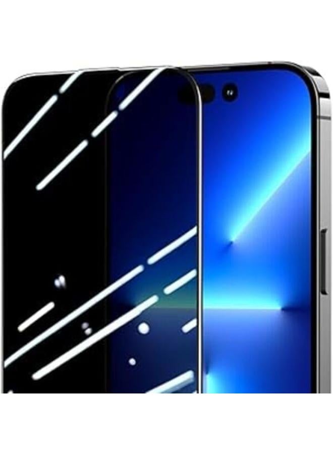 JOYROOM 2.5D Full‑Screen Privacy & Dust‑Resistant Tempered Glass Protector For Iphone 16 Pro black - Image 2