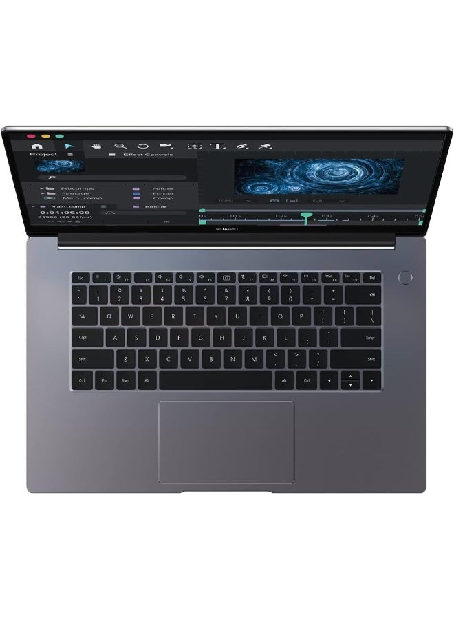 هواوي لابتوب ميت بوك بشاشة 15.6 بوصة بدقة Full HD (1920X1080)، مع معالج Core i7-1165G7/ذاكرة RAM سعة 16GB DDR5/قرص SSD سعة 512GB/نظام تشغيل Windows 10 Pro/رسوميات مدمجة من إنتل. - Image 4