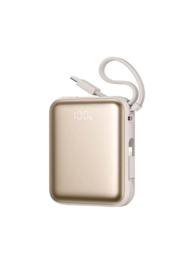 JOYROOM 10000 mAh 10000mAh 22.5W Power Bank With Fast Charging Dual Cables  - Desert Titanium - Image 1