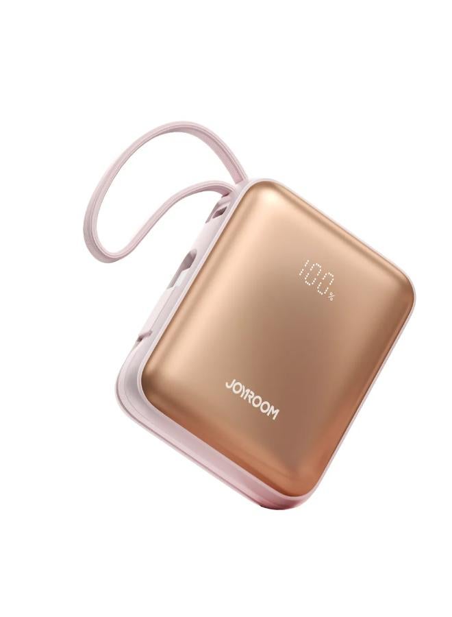 JOYROOM 10000 mAh 10000mAh 22.5W Power Bank With Fast Charging Dual Cables  - Desert Titanium - Image 2