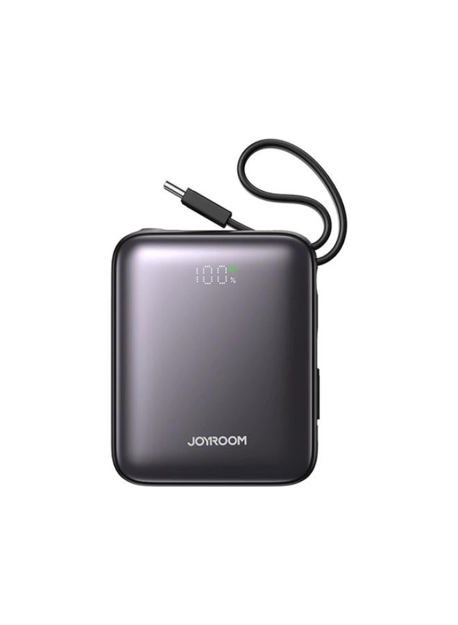 JOYROOM 10000 mAh 10000mAh 22.5W Power Bank With Fast Charging Dual Cables - black - Image 2