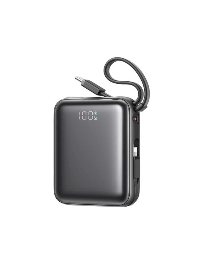JOYROOM 10000 mAh 10000mAh 22.5W Power Bank With Fast Charging Dual Cables - black - Image 1