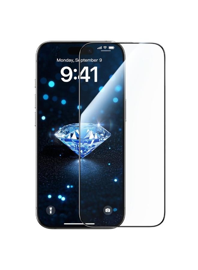 JOYROOM JR-MQS0563 Tempered Glass Screen Protector (2.5D Full Screen with Black Edge) for iPhone 16 clear - Image 1