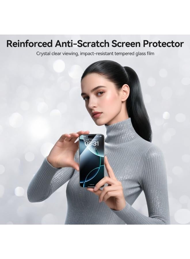 JOYROOM JR-MQS0563 Tempered Glass Screen Protector (2.5D Full Screen with Black Edge) for iPhone 16 clear - Image 2