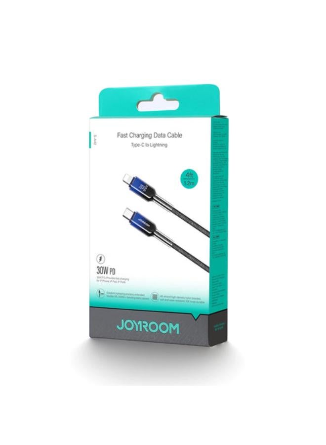 جوي روم Crystal‑Clear Series 30W Type‑C to Lightning Fast Charging Cable  1.2M - black - Image 4