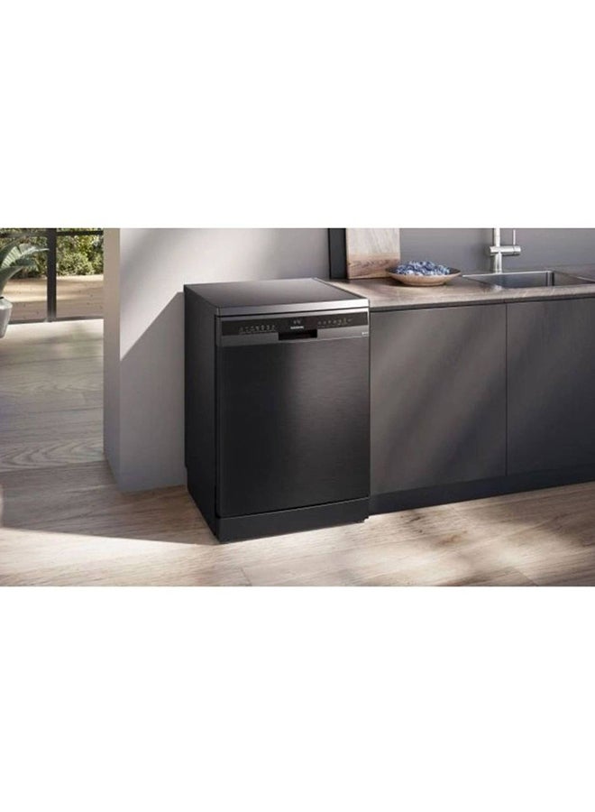 سيمنز Siemens Dishwasher iQ300 14 Place Settings Dishwashers, 60cm Dishwasher, German Engineering Dishwasher Machine, Brushed Black, SN23HC25MM SN23HC25MM silver - Image 4