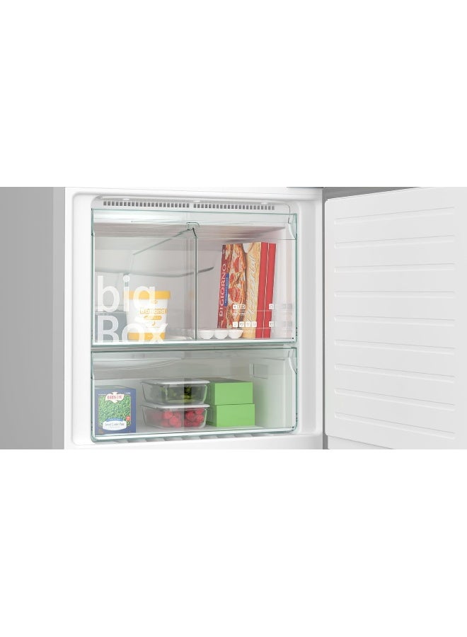 سيمنز ثلاجة سيمنز IQ300، ثلاجة فريزر قائمة بذاتها مع فريزر في الأسفل، سعة إجمالية 485 لتر/صافية 453 لتر، ثلاجة هندسية ألمانية، إنوكس، KG55NVLE0M - Image 5