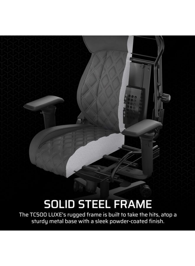 Corsair TC500 Luxe Gaming Chair – Premium Breathable Fabric – Wide Seat – Five-Way Adjustable Armrests – Adjustable Built-in Lumbar Support – 90-160 Degree Recline – Shadow - Image 2