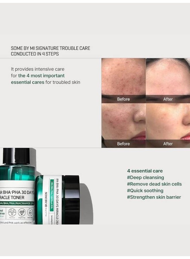 SOME BY MI AHA BHA PHA 30 Days Starter Kit – Exfoliating Toner, Pore-Clearing Serum, Soothing Cream & Cleansing Bar | Anti-Acne Travel Set for Oily & Combination Skin | Gentle Daily Peel, Smoother Texture, Tighter-Looking Pores (Toner 1.01oz, Serum 0.33oz, Cream 0.7oz, Bar 1.05oz) - Image 5