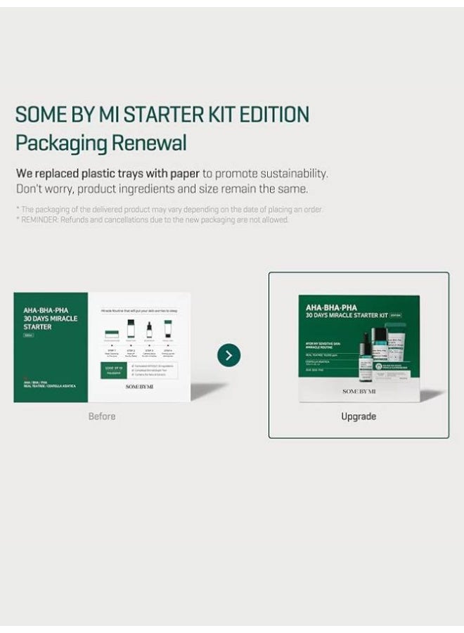 SOME BY MI AHA BHA PHA 30 Days Starter Kit – Exfoliating Toner, Pore-Clearing Serum, Soothing Cream & Cleansing Bar | Anti-Acne Travel Set for Oily & Combination Skin | Gentle Daily Peel, Smoother Texture, Tighter-Looking Pores (Toner 1.01oz, Serum 0.33oz, Cream 0.7oz, Bar 1.05oz) - Image 2
