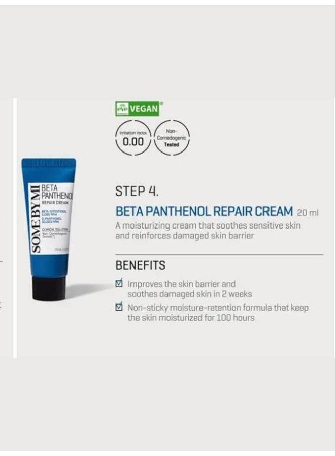 Some By Mi Beta Panthenol Repair Starter Kit – Korean Skin Barrier Repair Set of 4 Travel-Size Essentials | Hydrating & Soothing Mini Routine for Sensitive, Dry & Weakened Skin | pH-Balanced, Gentle, Fragrance-Free Daily Skincare Travel Kit - Image 4