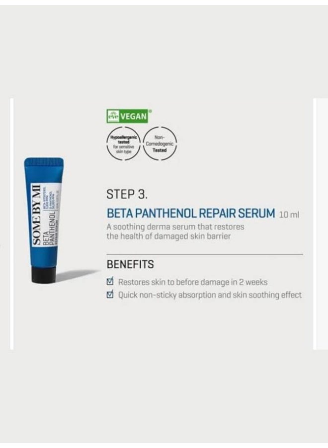 Some By Mi Beta Panthenol Repair Starter Kit – Korean Skin Barrier Repair Set of 4 Travel-Size Essentials | Hydrating & Soothing Mini Routine for Sensitive, Dry & Weakened Skin | pH-Balanced, Gentle, Fragrance-Free Daily Skincare Travel Kit - Image 5