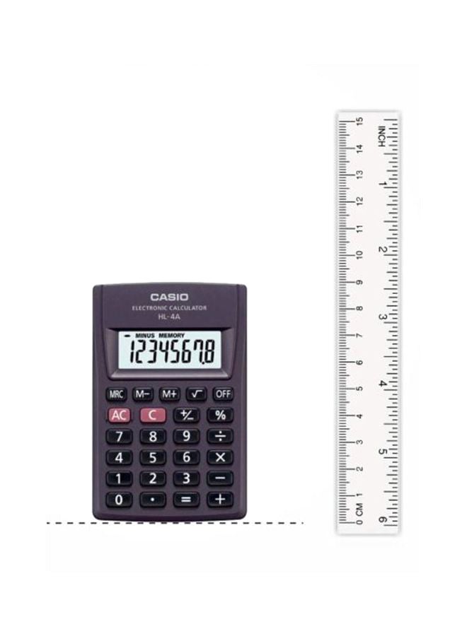 CASIO Renewed - Portable 8-Digit Mini Calculator HL-4A-W-DH Blue/Black/Grey - Image 2